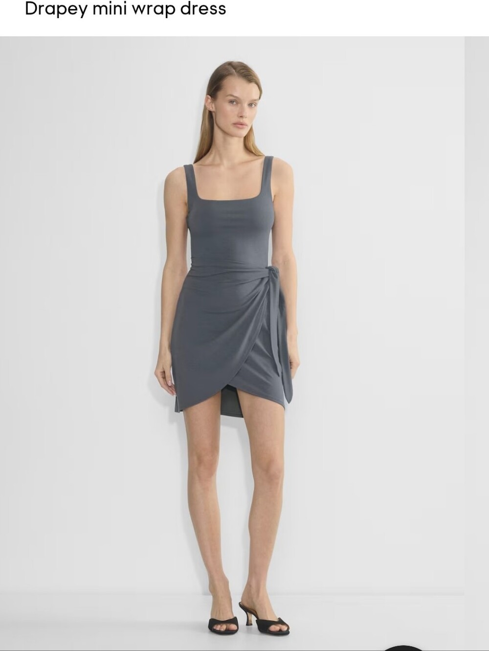 NWT Wilfred Cool Grey mini wrap dress  M